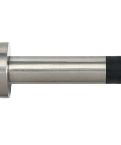 ZAS Cylinder Door Stop With Rose (70mm Length - 16mm Diameter), Satin Stainless Steel