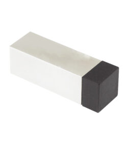 ZAS Square Cylinder Door Stop Without Rose (65mm Length - 20mm x 20mm Diameter), Polished Stainless Steel