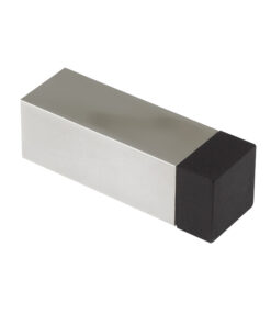 ZAS Square Cylinder Door Stop Without Rose (65mm Length - 20mm x 20mm Diameter), Satin Stainless Steel