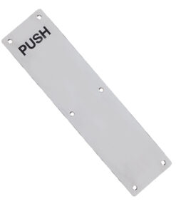 ZAS Radius PUSH Finger Plates (Various Sizes), Satin Stainless Steel