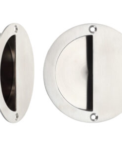 ZAS Half Moon Flush Pull (90mm Diameter), Satin Stainless Steel