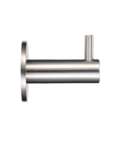 ZAS Circular Wall Mounted Hook With Rose, Satin Stainless Steel