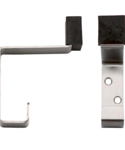 ZAS Hat & Coat Hook With Rubber Buffer, Satin Stainless Steel