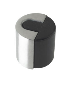 ZAS Floor Mounted Round Door Stop, Satin Stainless Steel