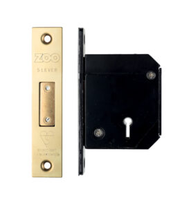 British Standard 5 Lever Chubb Retro-Fit Dead Lock (67mm OR 80mm), PVD Stainless Brass
