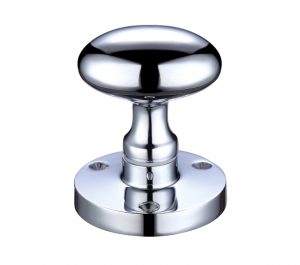 Contract Oval Mortice Door Knobs, Polished Chrome (sold in pairs)