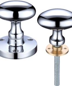 Contract Oval Rim Door Knobs, Polished Chrome (sold in pairs)