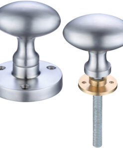 Contract Oval Rim Door Knobs, Satin Chrome (sold in pairs)