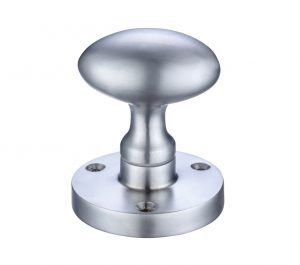 Contract Oval Mortice Door Knobs, Satin Chrome (sold in pairs)
