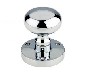 Contract Mushroom Mortice Door Knobs, Polished Chrome (sold in pairs)
