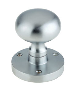 Contract Mushroom Mortice Door Knobs, Satin Chrome (sold in pairs)