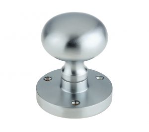 Contract Mushroom Mortice Door Knobs, Satin Chrome (sold in pairs)
