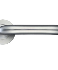ZCS Architectural RTD Lever On Round Rose, Satin Stainless Steel (sold in pairs)