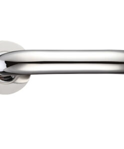 ZCS Architectural RTD Lever On Round Rose, Polished Stainless Steel (sold in pairs)