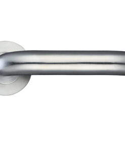 ZCS Architectural RTD Lever On Round Rose, Satin Stainless Steel (sold in pairs)