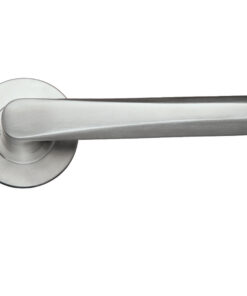 ZCS Architectural Designer Lever On Round Rose, Satin Stainless Steel (sold in pairs)
