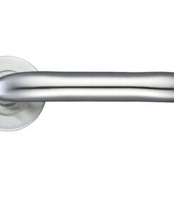 Zoo Hardware ZCS2 Contract RTD Lever Handle on Rose - Satin Stainless Steel (sold in pairs)