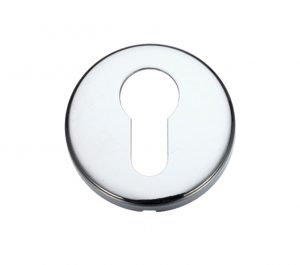 Contract Euro Profile Escutcheon, Polished Chrome
