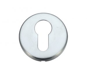 Contract Euro Profile Escutcheon, Satin Chrome