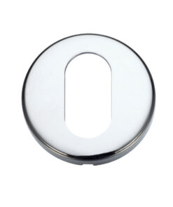 Contract Oval Profile Escutcheon, Polished Chrome