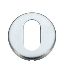 Contract Oval Profile Escutcheon, Satin Chrome