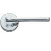 Leon Contract Lever On Round Rose, Polished Chrome (sold in pairs)