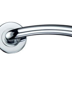 Seville Contract Lever On Round Rose, Polished Chrome (sold in pairs)