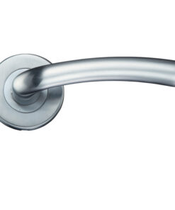 Seville Contract Lever On Round Rose, Satin Chrome (sold in pairs)