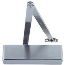 Hardware, Power Adjustable 2-4 Overhead Door Closer, Satin Nickel