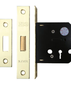 3 Lever Contract Dead Lock (64mm OR 76mm), Electro Brass