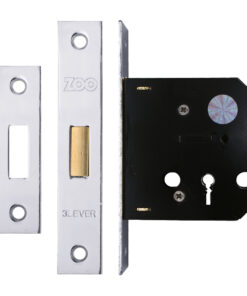 3 Lever Contract Dead Lock (64mm OR 76mm), Nickel Plate