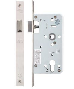 72mm c/c DIN Latch (Square Or Radius Profile), Satin Stainless Steel