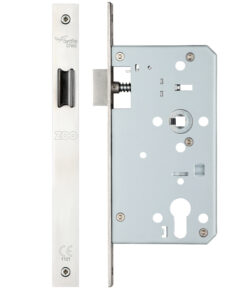 72mm c/c DIN Latch (Square Or Radius Profile), Polished Stainless Steel