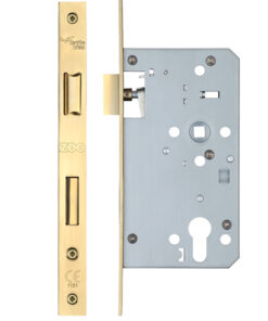 72mm c/c DIN Escape Lock (Square Profile), PVD Stainless Brass