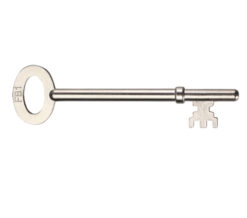 London Fire Brigade Mortice Dead Lock Key, Satin Stainless Steel