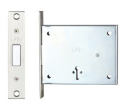 London Fire Brigade Mortice Dead Lock (51mm), Satin Stainless Steel