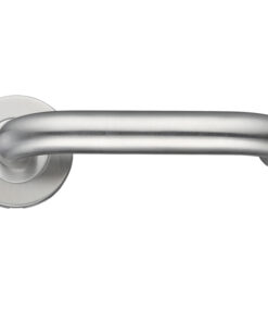 ZCS RTD Lever On Round Rose, Satin Stainless Steel (sold in pairs)