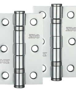 3 Inch Steel Ball Bearing Door Hinges, Polished Chrome  (sold in pairs)