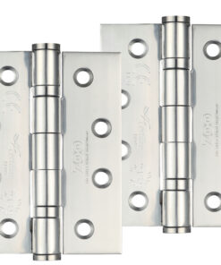 4 Inch Grade 13 Ball Bearing Hinge, Polished Stainless Steel  (sold in pairs)