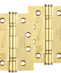4 Inch Grade 13 Ball Bearing Hinge, PVD Stainless Brass  (sold in pairs)