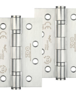 Zoo Hardware 4 Inch Grade 13 Ball Bearing Hinge - Satin Stainless Steel (sold in pairs)