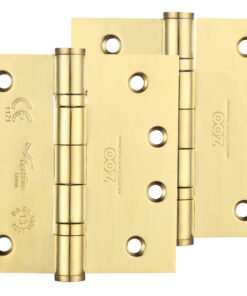 4 Inch Grade 13 Ball Bearing Hinge, PVD Stainless Brass  (sold in pairs)