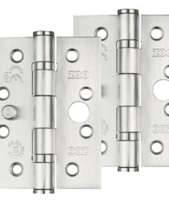 4 Inch Grade 201 Dog Bolt Or Security Door Hinge, Satin Stainless Steel  (sold in pairs)