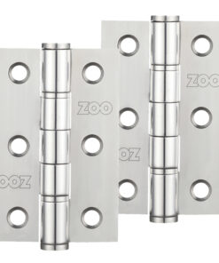 3 Inch Grade 201 Washered Hinge, Polished Stainless Steel  (sold in pairs)