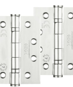 4 Inch Grade 201 Washered Hinge, Polished Stainless Steel  (sold in pairs)