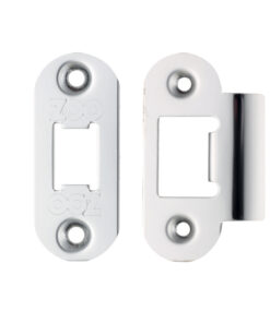 Radius Edge Face Plate And Strike Plate Accessory Pack, Polished Stainless Steel