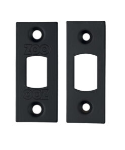 Face Plate And Strike Plate Accessory Pack, Powder Coated Black