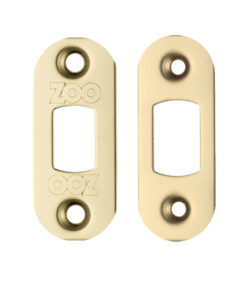 Radius Face Plate And Strike Plate Accessory Pack, PVD Stainless Brass