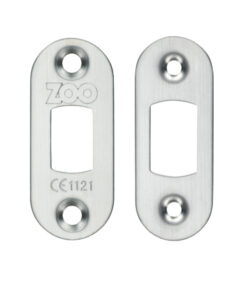 Radius Face Plate And Strike Plate Accessory Pack, Satin Stainless Steel