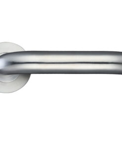 ZPS RTD Lever On Round Rose, Satin Stainless Steel (sold in pairs)